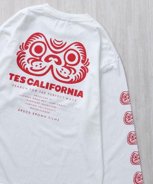 The Endless Summer（エンドレスサマー）の「TES BUHI DARUMA LONG SLEEVE T-SHIRT / ロンT（Tシャツ/カットソー・メンズ・ホワイト/ネイビー/ブラック・SMALL/MEDIUM/LARGE/X-LARGE/XX-LARGE）」の2枚目の写真