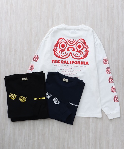 The Endless Summer（エンドレスサマー）の「TES BUHI DARUMA LONG SLEEVE T-SHIRT / ロンT（Tシャツ/カットソー・メンズ・ホワイト/ネイビー/ブラック・SMALL/MEDIUM/LARGE/X-LARGE/XX-LARGE）」の4枚目の写真