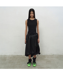 LCDC TM（エルシーディーシーティーエム）の「SHIRRING SLEEVELESS DRESS (BLACK)（ワンピース）」
