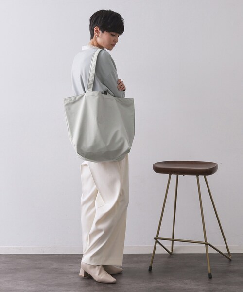 OPAQUE.CLIP（オペークドットクリップ）の「INDEX エコバッグ L（エコバッグ/サブバッグ・レディース・グレー・99）」の3枚目の写真