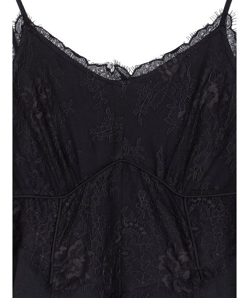 LACE DOCKING TENCEL DENIM FLARE DRESS（ワンピース）｜Ameri（アメリ