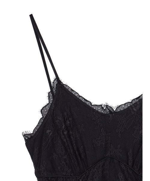 LACE DOCKING TENCEL DENIM FLARE DRESS（ワンピース）｜Ameri（アメリ