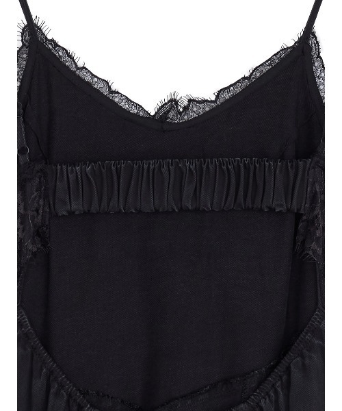 LACE DOCKING TENCEL DENIM FLARE DRESS（ワンピース）｜Ameri（アメリ