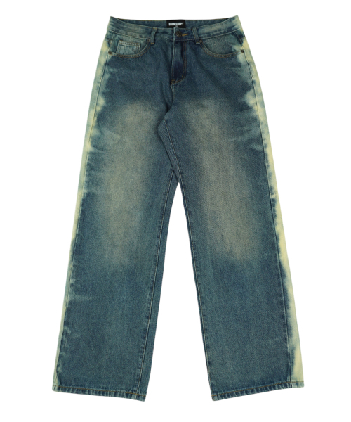 BORN SLIPPY(ボーンスリッピー)の「Addicted Side Line Denim Pants (Deep Blue)(デニムパンツ・メンズ・その他・FREE)」の1枚目の写真