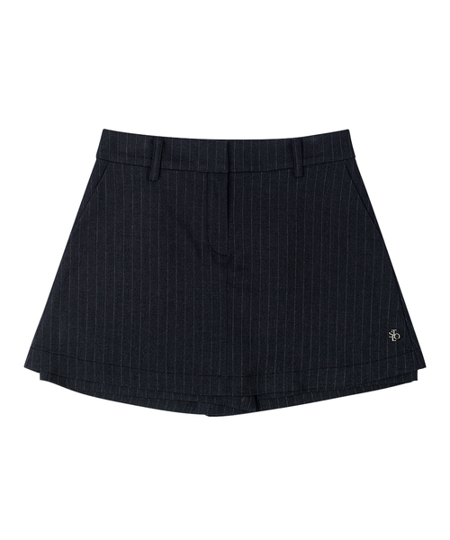SELITIO(セレティオ)の「レイヤードミニスカートパンツピンストライプ(スカート・レディース・ストライプ・SMALL/MEDIUM/LARGE)」の1枚目の写真