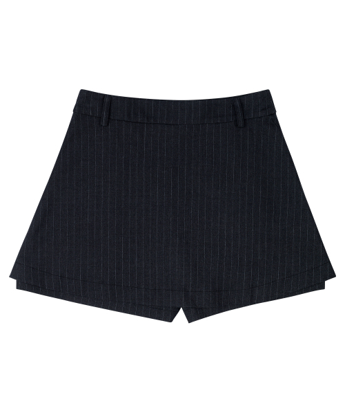 SELITIO(セレティオ)の「レイヤードミニスカートパンツピンストライプ(スカート・レディース・ストライプ・SMALL/MEDIUM/LARGE)」の2枚目の写真