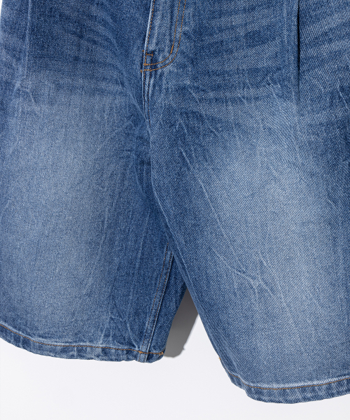 MASSNOUN(マスノウン)の「バミューダプリーツカーペンターデニムショートパンツ MSFSP001-BL(その他パンツ・レディース・その他・LARGE/X-LARGE/MEDIUM)」の6枚目の写真