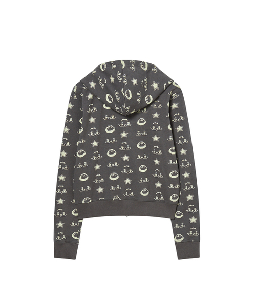 NYXX（エヌワイエックスエックス）の「NYGD PATTERN HOOD ZIP-UP CHARCOAL（パーカー・レディース・その他・FREE）」の2枚目の写真