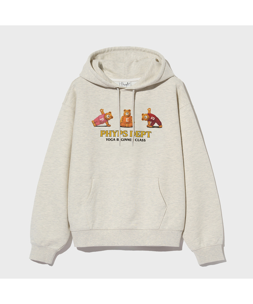 PHYSICAL DEPARTMENT(フィジカル デパートメント)の「ヨガベアトリオフード_オートミール(パーカー・レディース・その他・MEDIUM/LARGE/X-LARGE)」の1枚目の写真