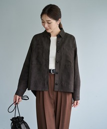 【LUXE】ライトスエードシャツ型ジャケット
