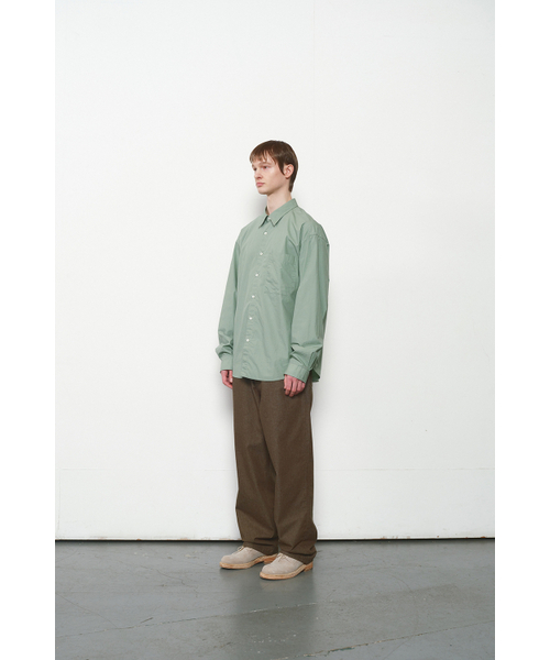 HORLISUN（ホーリーサン）の「Jane Solid Extra Typewriter Shirt Sage Green（シャツ/ブラウス・レディース・その他・LARGE/MEDIUM/SMALL）」の5枚目の写真