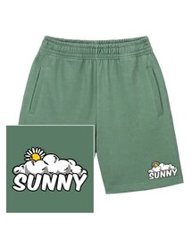 SUNNY&CLOUD LOGO スウェットハーフパンツ - ピグメントグリーン