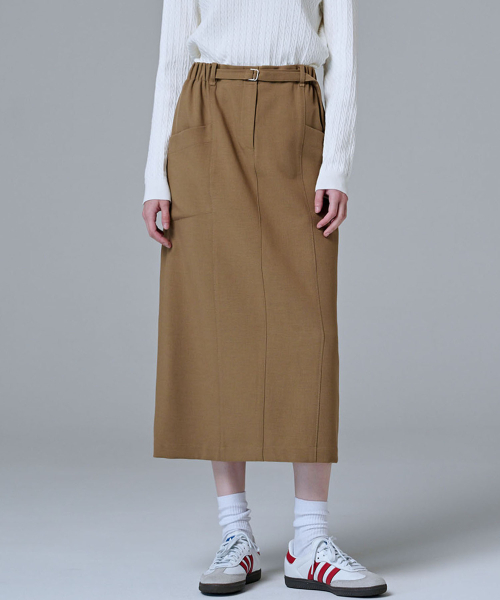 MALOUPE（マロップ）の「3107 ストレッチHラインスカート（ベージュ）（スカート・レディース・ベージュ・SMALL/MEDIUM）」の6枚目の写真