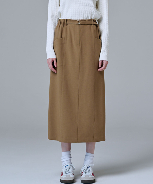 MALOUPE（マロップ）の「3107 ストレッチHラインスカート（ベージュ）（スカート・レディース・ベージュ・SMALL/MEDIUM）」の7枚目の写真