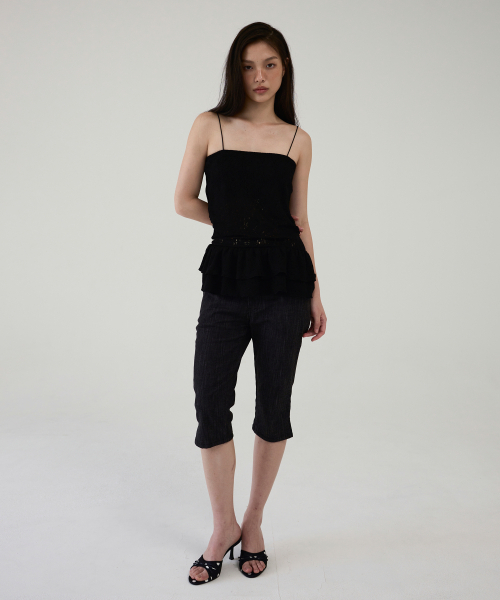 AOPT(アオプト)の「FLORAL LACE RUFFLE TOP - BLACK(Tシャツ/カットソー・レディース・その他・SMALL/MEDIUM)」の6枚目の写真