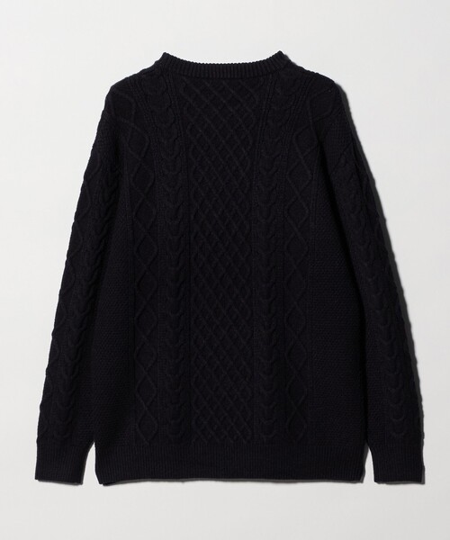 A DAY IN THE LIFE UNITED ARROWS(アデイインザライフユナイテッドアローズ)の「ミドルゲージ アラン ニット-ウォッシャブル-<A DAY IN THE LIFE>(ニット/セーター・メンズ・ネイビー/ホワイト・L/M)」の3枚目の写真