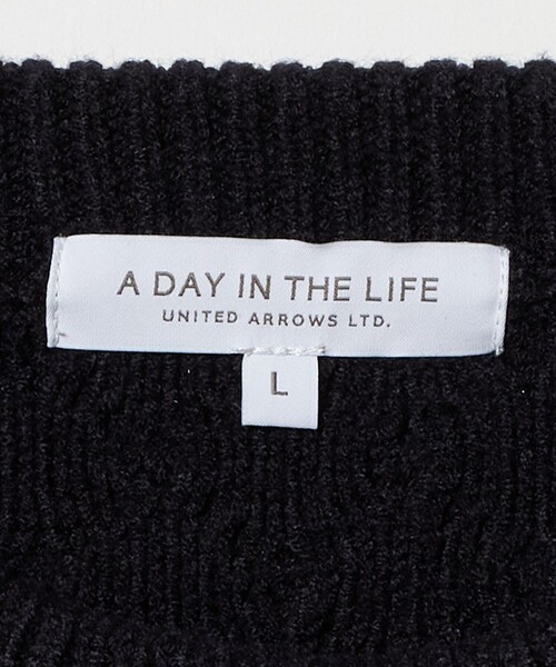 A DAY IN THE LIFE UNITED ARROWS(アデイインザライフユナイテッドアローズ)の「ミドルゲージ アラン ニット-ウォッシャブル-<A DAY IN THE LIFE>(ニット/セーター・メンズ・ネイビー/ホワイト・L/M)」の11枚目の写真