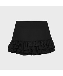 Tiered Ruffle Skirt (Black)