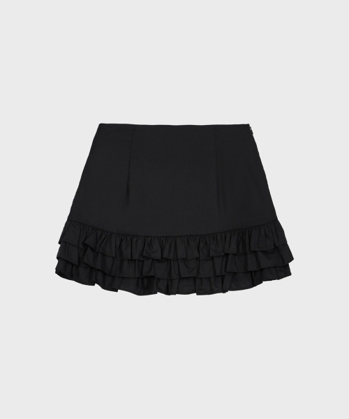 ALKI ALKA(アルキアルカ)の「Tiered Ruffle Skirt (Black)(スカート・レディース・ブラック・SMALL/MEDIUM)」の2枚目の写真