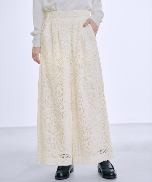 COHINA(コヒナ)の「モールラッセルレースパンツ 【低身長・小柄女性】(その他パンツ・レディース・ホワイト/ブラック・REGULAR/SHORT)」の1枚目の写真