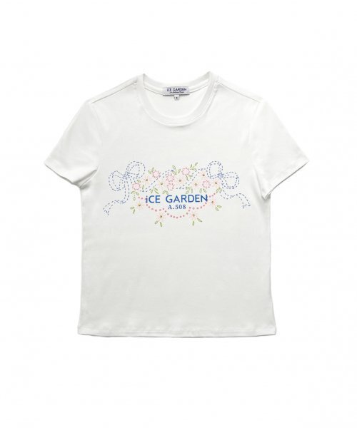 ICE GARDEN A.508(アイス ガーデン エイオーゴンパル)の「Floral Graphic T-shirt (Blue Lagoon)(Tシャツ/カットソー・レディース・その他・SMALL/MEDIUM)」の1枚目の写真