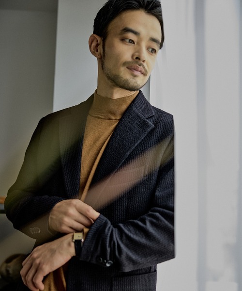 JUN STANDARD PICKS(ジュンスタンダードピックス)の「シルクブレンドモックネックニット(ニット/セーター・メンズ・ブラック/グレー/キャメル・LL/L/M/S)」の9枚目の写真