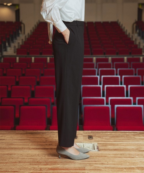 Callarus（カラルス）の「＜単品＞ストレッチアシンメトリープリーツデザインパンツ〔Callarus〕（その他パンツ・レディース・ブラック/グレー・S/M/L/LL/3L）」の11枚目の写真