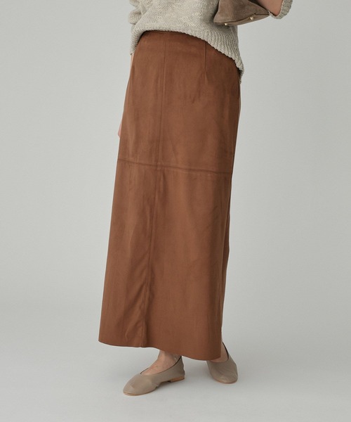 BABYLONE（バビロン）の「フェイクスエードスカート（スカート・レディース・キャメル/ベージュ・38inch/36inch）」の15枚目の写真