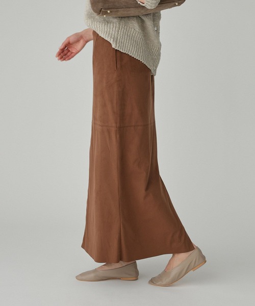 BABYLONE（バビロン）の「フェイクスエードスカート（スカート・レディース・キャメル/ベージュ・38inch/36inch）」の16枚目の写真