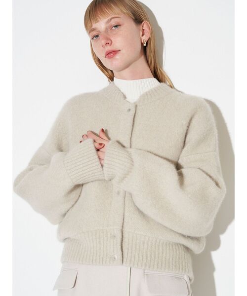 ELENDEEK CNラクーンミックスブルゾン CNラクーンミックスブルゾン（カーディガン/ボレロ）｜ELENDEEK