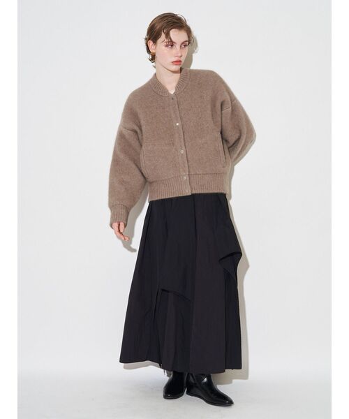 ELENDEEK（エレンディーク）の「CNラクーンミックスブルゾン（カーディガン/ボレロ・レディース・アイボリー/ベージュ/グレー/ブラウン/ブラック・FREE）」の9枚目の写真