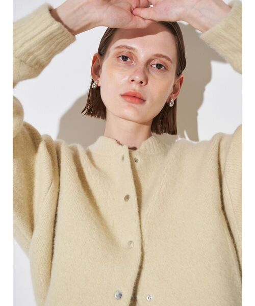 ELENDEEK（エレンディーク）の「CNラクーンミックスブルゾン（カーディガン/ボレロ・レディース・アイボリー/ベージュ/グレー/ブラウン/ブラック・FREE）」の15枚目の写真