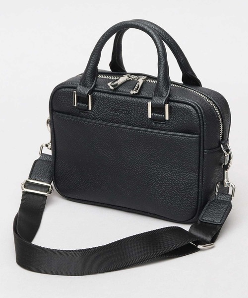 REGiSTA（レジスタ）の「スプリットレザー（牛床革） 2WAY ハンドミニボストンバッグ ショルダーバッグ（ボストンバッグ・メンズ・ブラック系その他/ブラック・FREE）」の6枚目の写真