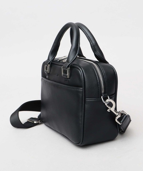 REGiSTA（レジスタ）の「スプリットレザー（牛床革） 2WAY ハンドミニボストンバッグ ショルダーバッグ（ボストンバッグ・メンズ・ブラック系その他/ブラック・FREE）」の8枚目の写真