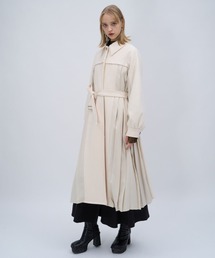 HARE | ハイショクサイドプリーツコート(HARE)(ステンカラーコート)