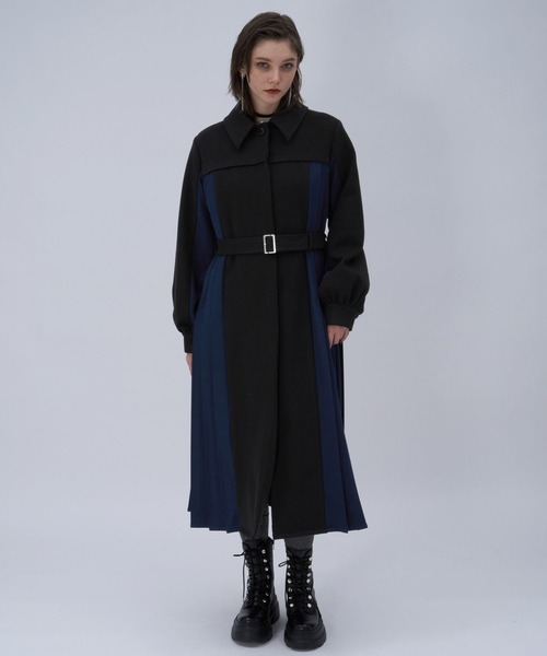ハイショクサイドプリーツコート(HARE)（ステンカラーコート）｜HARE