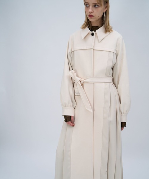 ハイショクサイドプリーツコート(HARE)（ステンカラーコート）｜HARE