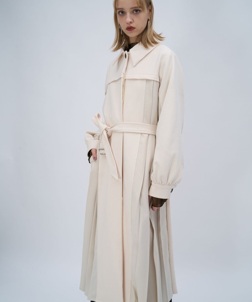 ハイショクサイドプリーツコート(HARE)（ステンカラーコート）｜HARE
