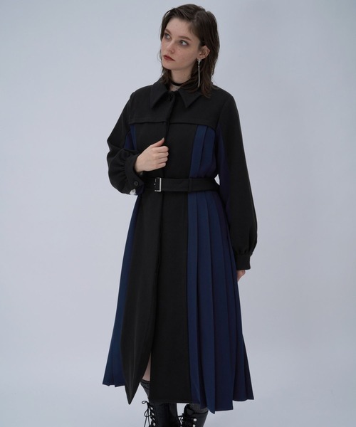 ハイショクサイドプリーツコート(HARE)（ステンカラーコート）｜HARE