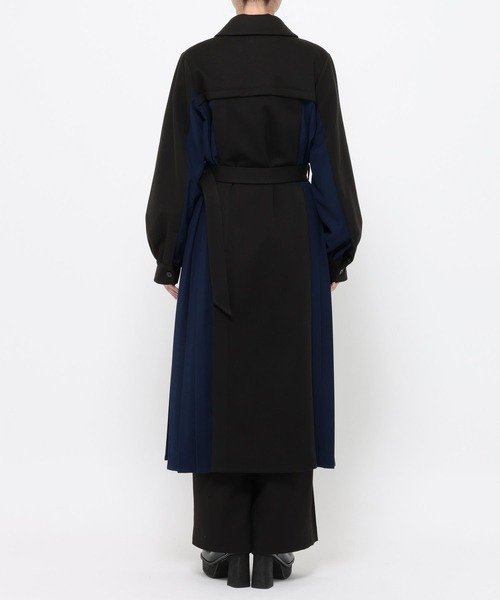 HARE(ハレ)の「ハイショクサイドプリーツコート(HARE)(ステンカラーコート・レディース・ホワイト/ブラック・FREE)」の21枚目の写真