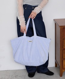 forksy.（フォルクシー）の「【forksy.】カラーストライプ パイル地 ビッグトートバッグ（トートバッグ）」
