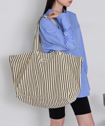 forksy.（フォルクシー）の「【forksy.】カラーストライプ パイル地 ビッグトートバッグ（トートバッグ）」