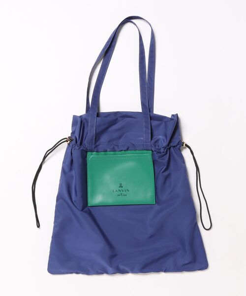 LANVIN en Bleu（ランバンオンブルー）の「ポプリス ポケッタブルバッグ（エコバッグ/サブバッグ・レディース・グレー/ブラック/グリーン/サンドベージュ/ネイビー・FREE）」の2枚目の写真