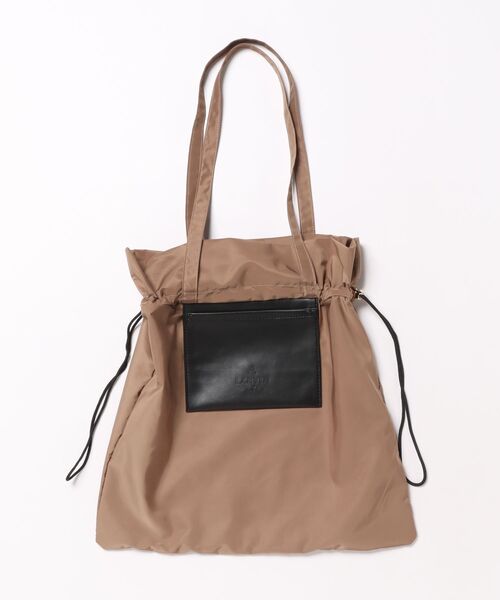 LANVIN en Bleu（ランバンオンブルー）の「ポプリス ポケッタブルバッグ（エコバッグ/サブバッグ・レディース・グレー/ブラック/グリーン/サンドベージュ/ネイビー・FREE）」の4枚目の写真