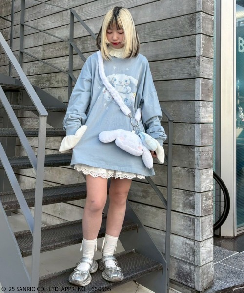 Candy Stripper（キャンディストリッパー）の「【CINNAMOROLL】KIRA KIRA 8BIT L/S Tシャツ（Tシャツ/カットソー・レディース・ブルー系その他2/オフホワイト・FREE）」の18枚目の写真
