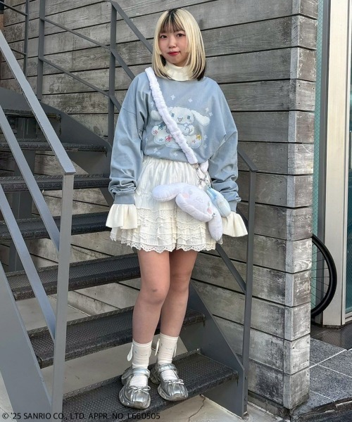 Candy Stripper（キャンディストリッパー）の「【CINNAMOROLL】KIRA KIRA 8BIT L/S Tシャツ（Tシャツ/カットソー・レディース・ブルー系その他2/オフホワイト・FREE）」の20枚目の写真