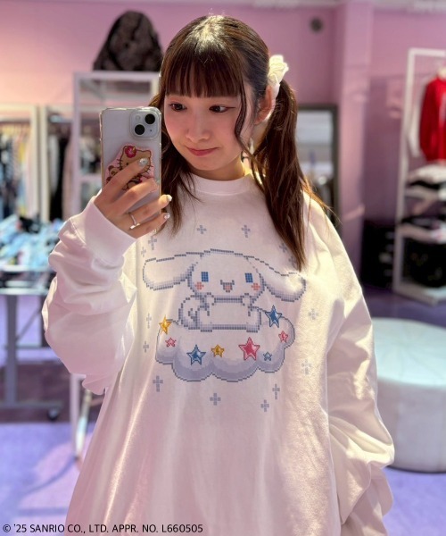 Candy Stripper（キャンディストリッパー）の「【CINNAMOROLL】KIRA KIRA 8BIT L/S Tシャツ（Tシャツ/カットソー・レディース・ブルー系その他2/オフホワイト・FREE）」の11枚目の写真