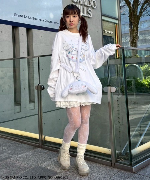Candy Stripper（キャンディストリッパー）の「【CINNAMOROLL】KIRA KIRA 8BIT L/S Tシャツ（Tシャツ/カットソー・レディース・ブルー系その他2/オフホワイト・FREE）」の14枚目の写真