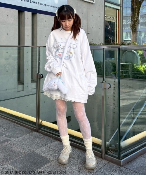 Candy Stripper（キャンディストリッパー）の「【CINNAMOROLL】KIRA KIRA 8BIT L/S Tシャツ（Tシャツ/カットソー・レディース・ブルー系その他2/オフホワイト・FREE）」の15枚目の写真