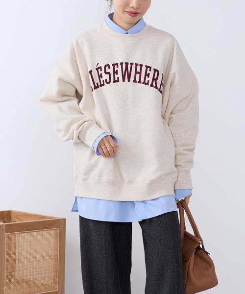 MICA&DEAL（マイカ＆ディール）の「"ELESEWHERE"ロゴ裏起毛スウェット（スウェット・レディース・グリーン/ネイビー/オートミール/グレー・FREE）」の15枚目の写真